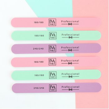 Изображение Пилка "Цветная-фиолетовая" IVA nails пр-во Корея 240/240