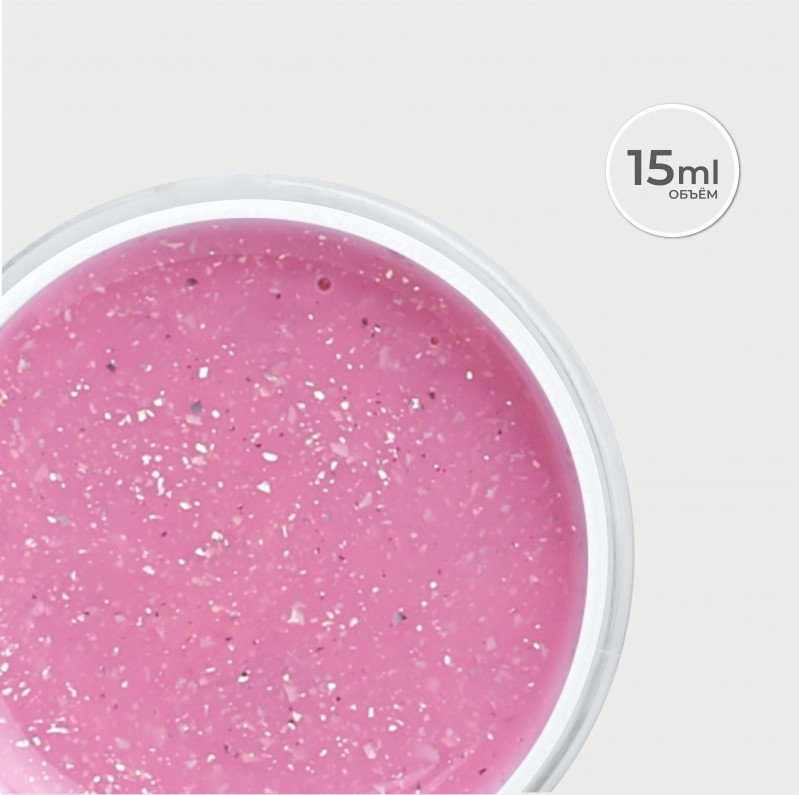 Моделирующий гель Foil Flakes ROSE 15 г.