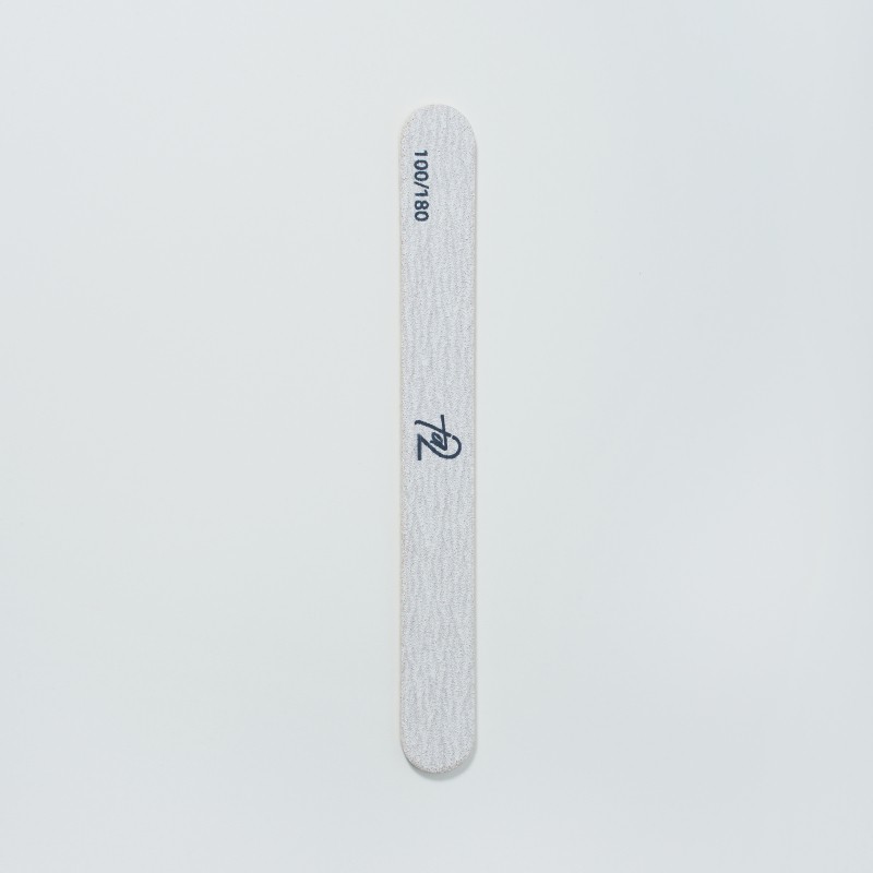 Ta2 | Пилка прямая серая на деревянной основе 130х15мм , 100/180 грит