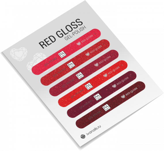 Наклейки на типсы коллекция RED GLOSS